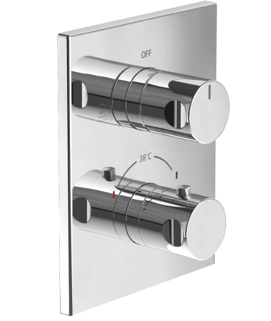 Термостат для скрытого монтажа,  на два потребителя, Villeroy&Boch,TVD00065300061 Термостат для скрытого монтажа,  на два потребителя, Villeroy&Boch,TVD00065300061