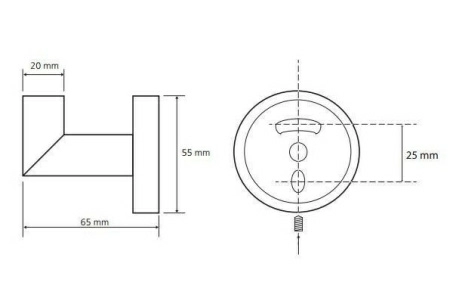 Крючок Bemeta Dark 104206020 5.5 x 6.5 x 5.5 см для одежды, черный Крючок Bemeta Dark 104206020 5.5 x 6.5 x 5.5 см для одежды, черный