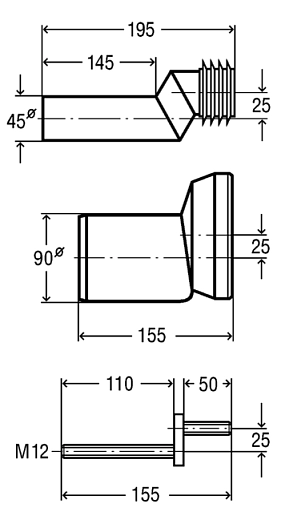 Соеденительный комплект Viega 344382, DN90 для подвесного унитаза
