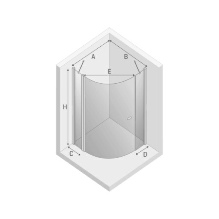 Душевой уголок New Trendy NEW SOLEO 90x90x195 (var 9)