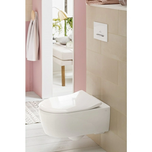 Унитаз подвесной Villeroy&Boch Avento 37x53, Soft Close, безободковый, 5656RS01
