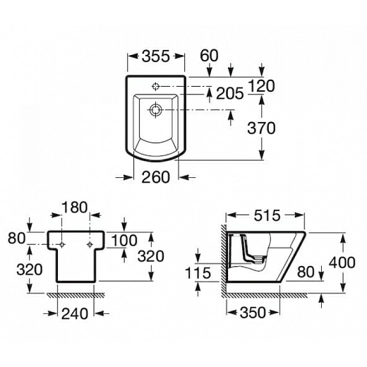 Биде Roca Hall 357625000 подвесное