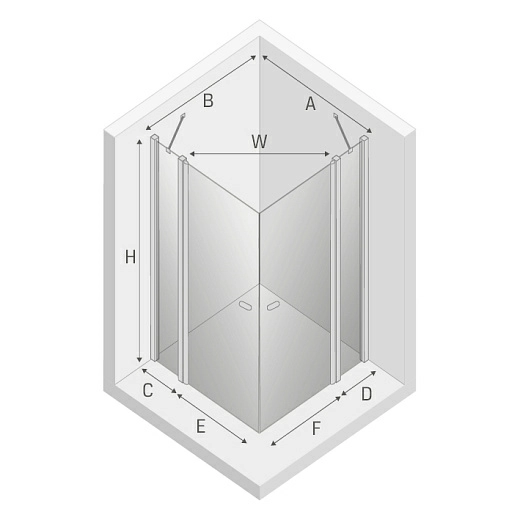 Душевой уголок New Trendy NEW SOLEO 2D 90x90x195 (var 3)
