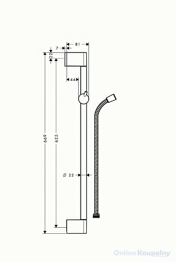 Душевая штанга Hansgrohe Crometta Unica'C 27615000 Душевая штанга Hansgrohe Crometta Unica'C 27615000