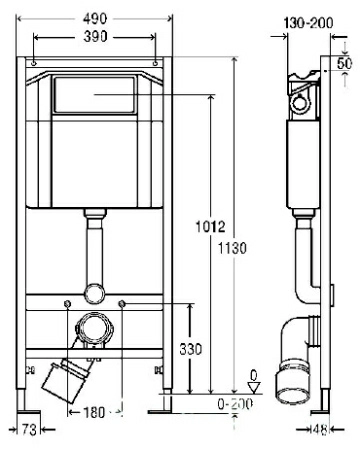 Система инсталляции для унитазов Viega Eco-WC 606688