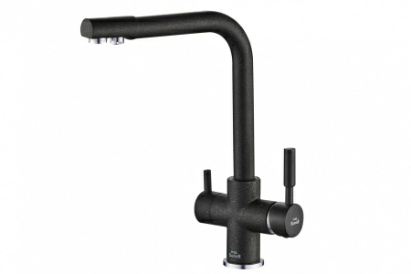 Смеситель для кухни ZorG Steel Hammer SH 552 черный + хром