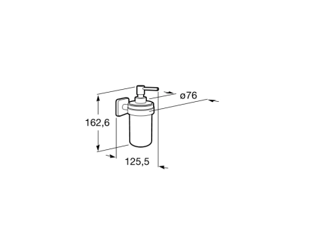 Настенный дозатор для мыла стеклянный Roca Victoria, A816678001