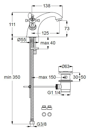 Смеситель Ideal Standard Reflections B9653AA для раковины Смеситель Ideal Standard Reflections B9653AA для раковины