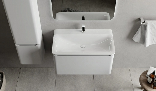 Тумба под умывальник Raval Welto 80 подвесная белая