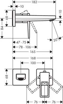 Смеситель Hansgrohe Metropol 165 74525000 для раковины