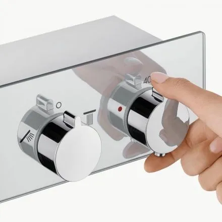 Смеситель для душа Hansgrohe ShowerTablet 600 ВМ 13109400, термостатический, белый/хром