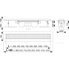 Душевой лоток AlcaPlast APZ1001-950