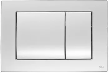 Кнопка смыва механическая OLI Metal Dual 656006 сталь хром матовый (антивандальная)