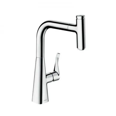 Смеситель для кухни Hansgrohe Metris с выдвижным изливом 240, хром