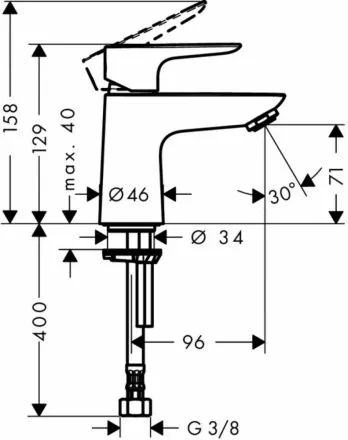 Кран Hansgrohe Talis E 71706000 для раковины