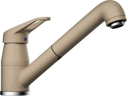 Смеситель для кухни Omoikiri Tateyama-S CA 4994174 с выдвижным изливом, карамель и хром