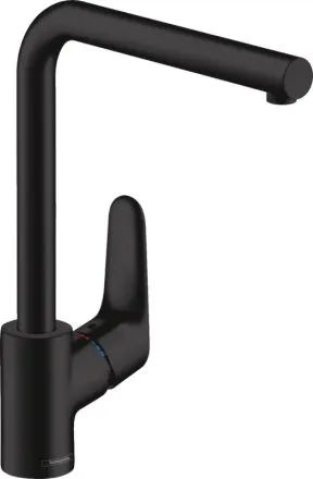 Смеситель Hansgrohe Focus 31817670 для кухонной мойки, черный матовый
