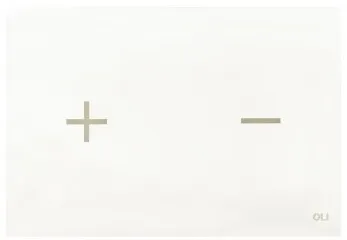 Кнопка смыва электронная OLI Glassy 878849 белое стекло (сенсор)