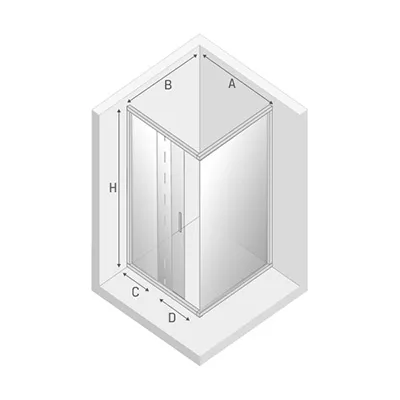 Душевой уголок New Trendy ALTA III 100x90x195 (var 1)