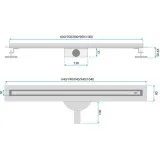 Душевой лоток Rea Slim Neox Pro Black REA-G2744 черный матовый, REA-G2744