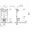 Инсталляция для подвесного унитаза VitrA V-Fix Core (Ви-Фикс Кор) с кнопкой глянцевой хром, 800-1875
