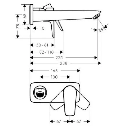 Смеситель Hansgrohe Talis E 71734000 для раковины, хром