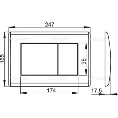 Кнопка смыва AlcaPlast M270 белый