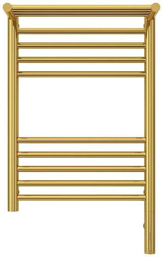 Полотенцесушитель электрический Сунержа Богема 3.0 600 x 400 с полкой, ширина 43.2 см, высота 72.4 см, золото, L/R