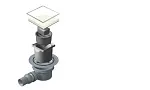Точечный трап Pestan Confluo Dry 1 White Glass 10x10 with flange, 13000324