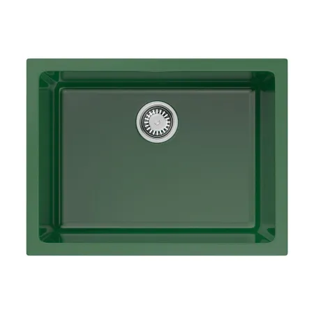 Кухонная мойка из керамики Omoikiri Okinoshima 61-U/I-RG Glossy Natceramic/royal green