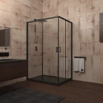 Душевой уголок Veconi RV14-12090-01-C5 120x90 стекла прозрачные, профиль черный матовый