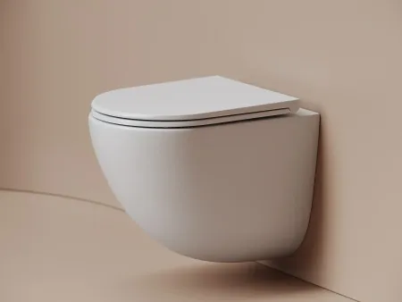 Подвесной унитаз Ceramicanova Тренд (Vogue) безободковый, с сиденьем с микролифтом из дюропласта, смыв Торнадо, белый, CN4008TMW