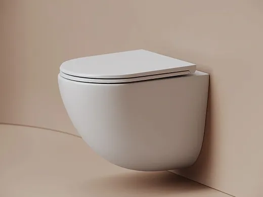 Подвесной унитаз Ceramicanova Тренд (Vogue) безободковый, с сиденьем с микролифтом из дюропласта, смыв Торнадо, белый, CN4008TMW