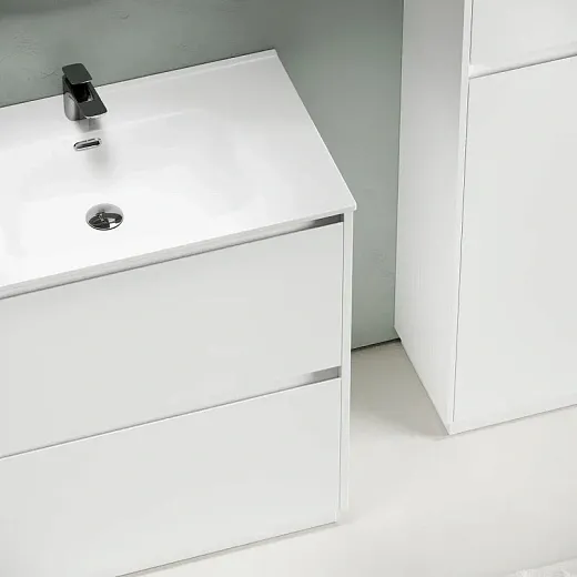 Тумба под раковину Sancos Libra Floor LB80FW, 80 см, напольная, цвет белый глянцевый