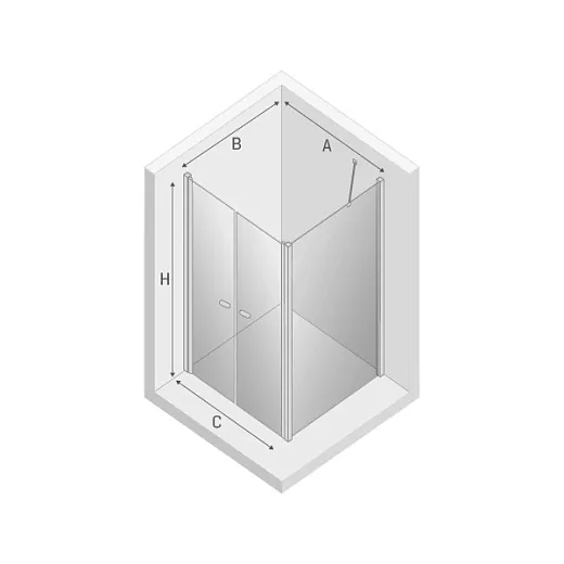 Душевой уголок New Trendy NEW SOLEO 90x80x195 (var 4)