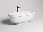 Ванна Salini Greca 103121MF, 180 х 80 см, из искусственного камня S-Stone, цвет белый матовый, покраска по RAL полностью