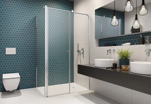 Душевая дверь Radaway EOS II KDS 90/R, 90 х 195 см, с неподвижной частью, стекло прозрачное, профиль хром, правая, 13799481-01R