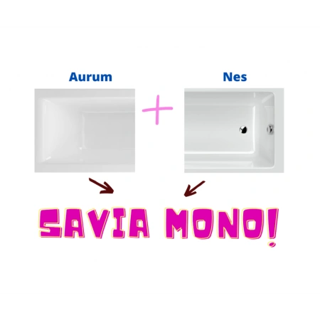 Акриловая ванна Excellent Savia Mono 170x75 без ножек Акриловая ванна Excellent Savia Mono 170x75 без ножек