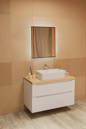 Зеркало Raval Альтера Black 60х70 бесконтакт, AltBl.02.600x700/W/RL
