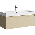 AQWELLA Geometria подвесная тумба под умывальник 100 см, цвет бежевый матовый