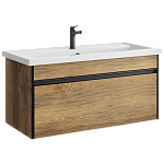 AQWELLA Urban подвесная тумба под умывальник 101,5 см, цвет дерево темное AQWELLA Urban подвесная тумба под умывальник 101,5 см, цвет дерево темное