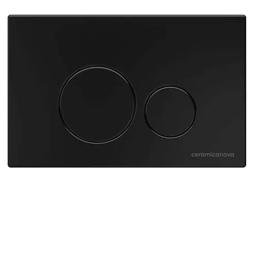 Инсталляция Ceramicanova Envision с унитазом Ceramicanova Metropol CN4002MB_1001B_1000 Rimless CN4002MB, крышка микролифт, сантехфарфор, клавиша Round чёрный матовый