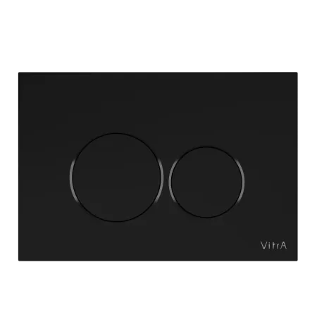 Кнопка смыва для инсталляции VitrA Origin двойной смыв, глянцевая черная, 740-2450
