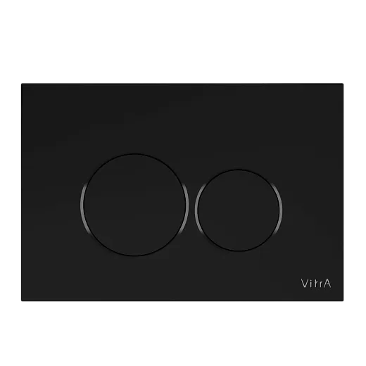 Кнопка смыва для инсталляции VitrA Origin двойной смыв, глянцевая черная, 740-2450