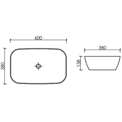 Раковина Ceramicanova Element CN6049MDB, 60 см, сантехфарфор, цвет темно-коричневый матовый