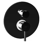 Смеситель Paffoni Light LIG018NO для душа встраиваемый, с внутренней частью, цвет черный матовый