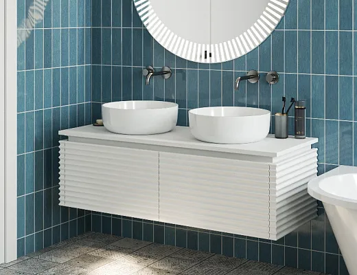 Умывальник Belux Турин 410 для столешницы, solid surface, белый матовый, 4810924282347