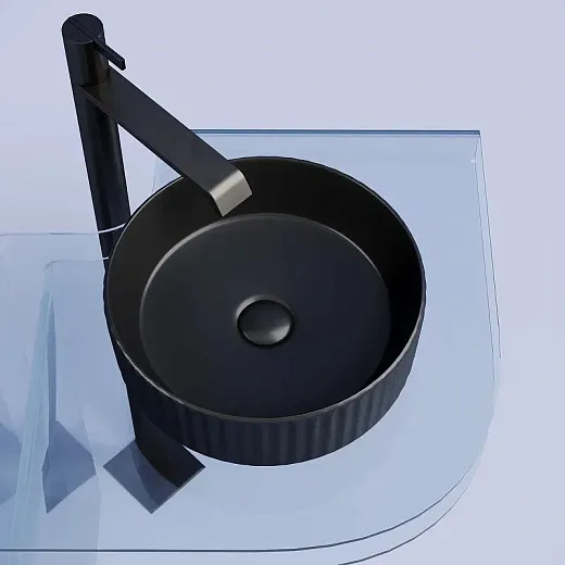Умывальник Ceramicanova Element CN6057MB 36см сантехфарфор черный матовый, CN6057MB