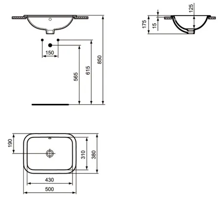 Раковина Ideal Standard Connect 50 x 38 см, белый, E505701