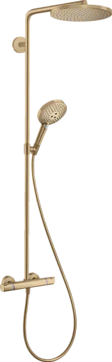Душевая система Hansgrohe Raindance S 240 PowderRain 1jet Showerpipe 27633140, бронза матовый
